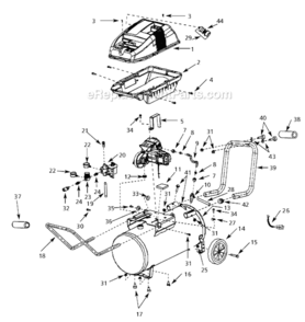 Part Location Diagram of CW211400AV Campbell Hausfeld Pressure Switch 120/150 Psi